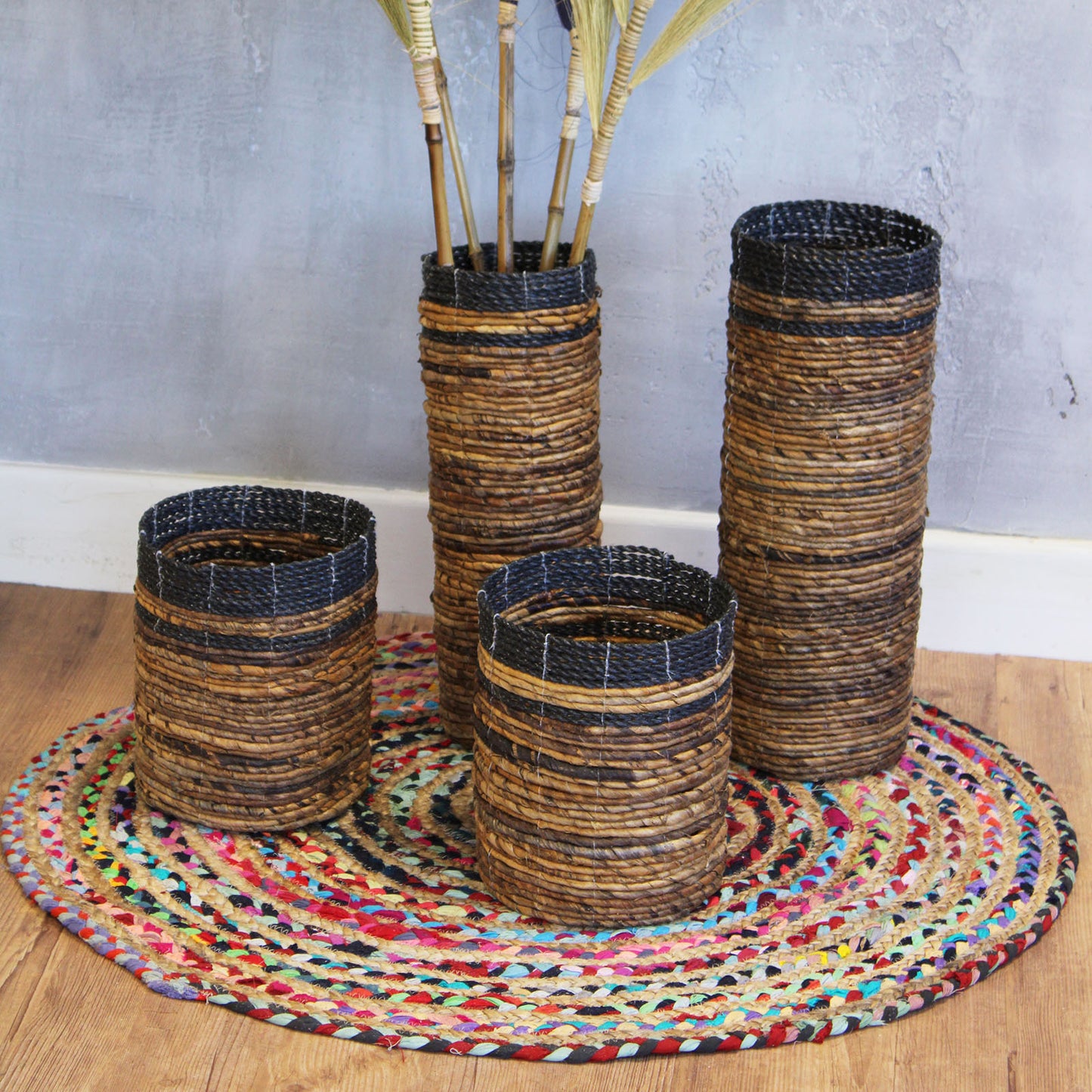 Seagrass Vase & Bins Sets