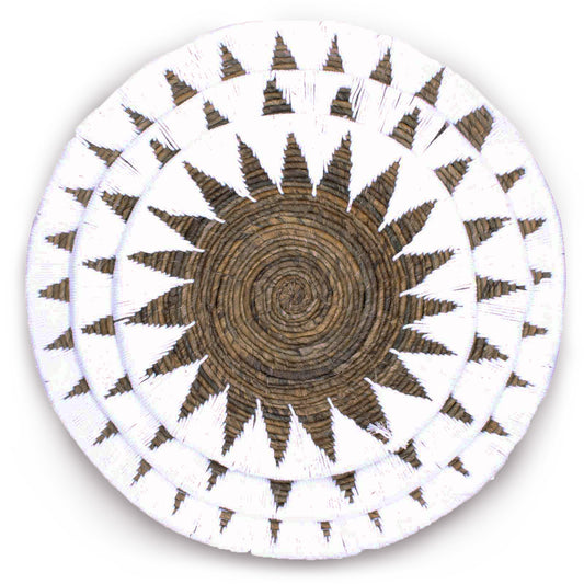 Set of 3 Seagrass Bowls Wall Art - Cream or Black