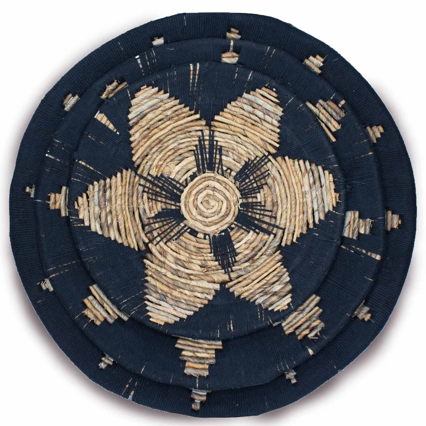Set of 3 Seagrass Bowls Wall Art - Cream or Black