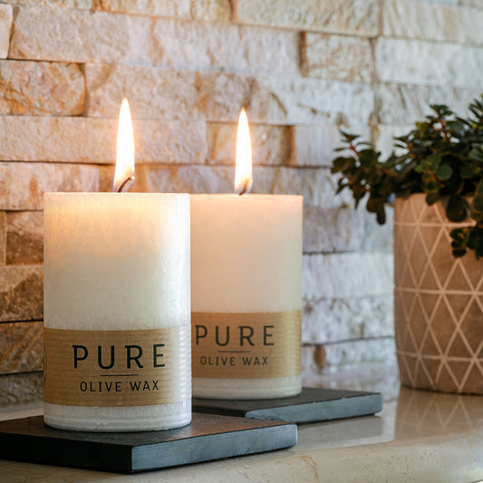 Vegan Pure Olive Wax Candles - 90 x 60