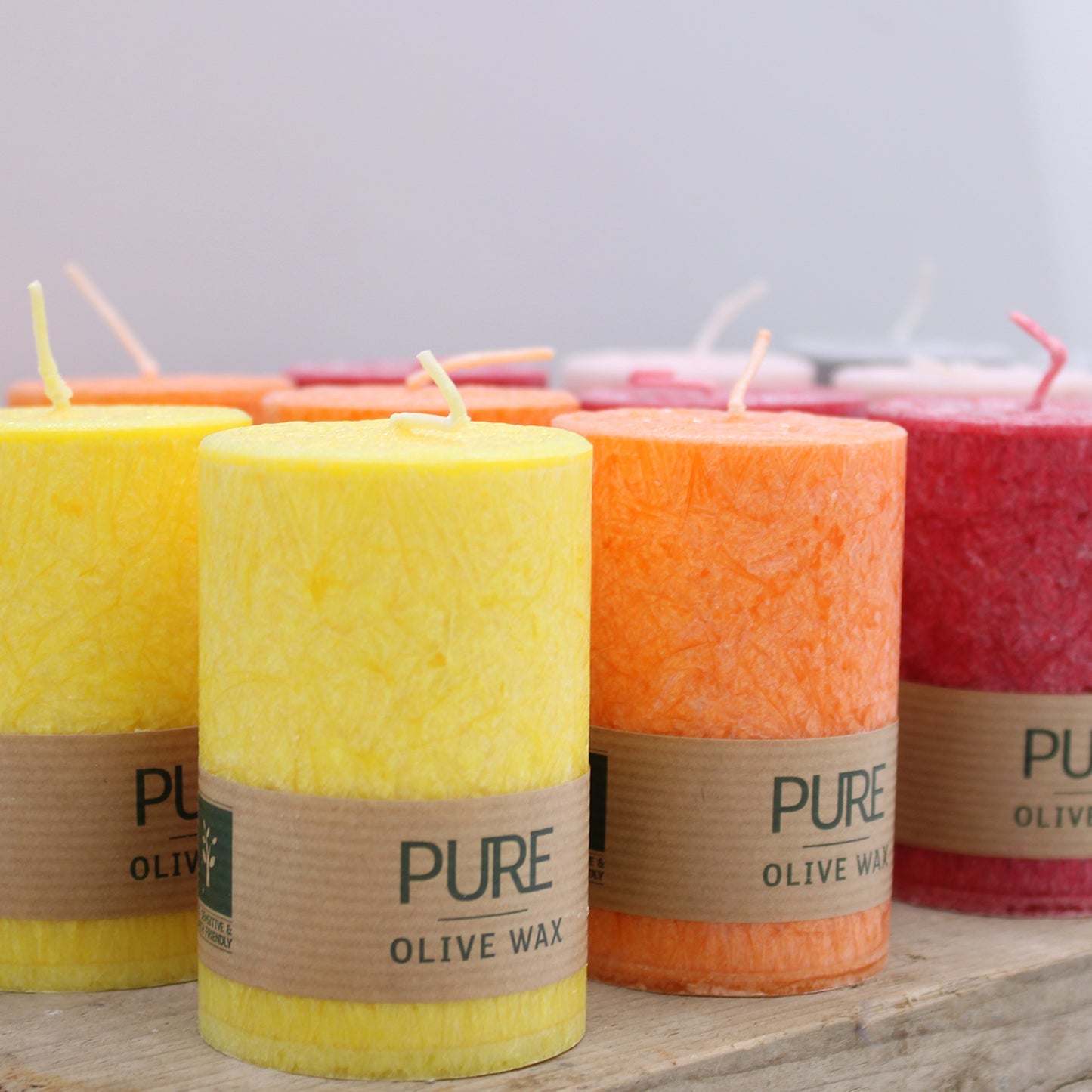 Vegan Pure Olive Wax Candles - 90 x 60
