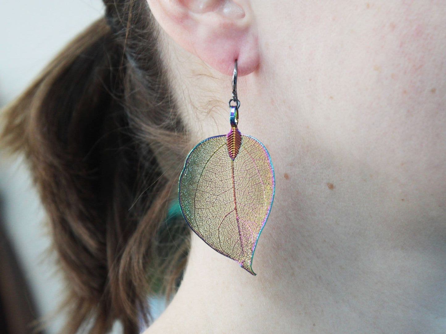 Necklace & Earring Set - Bravery Leaf - Gold - ShopGreenToday