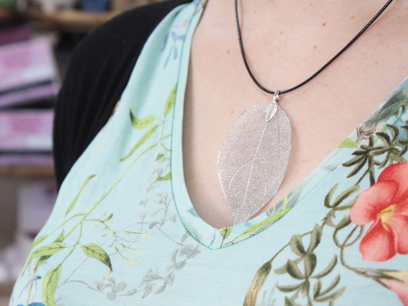 Necklace & Earring Set - Bravery Leaf - Pink Gold - ShopGreenToday