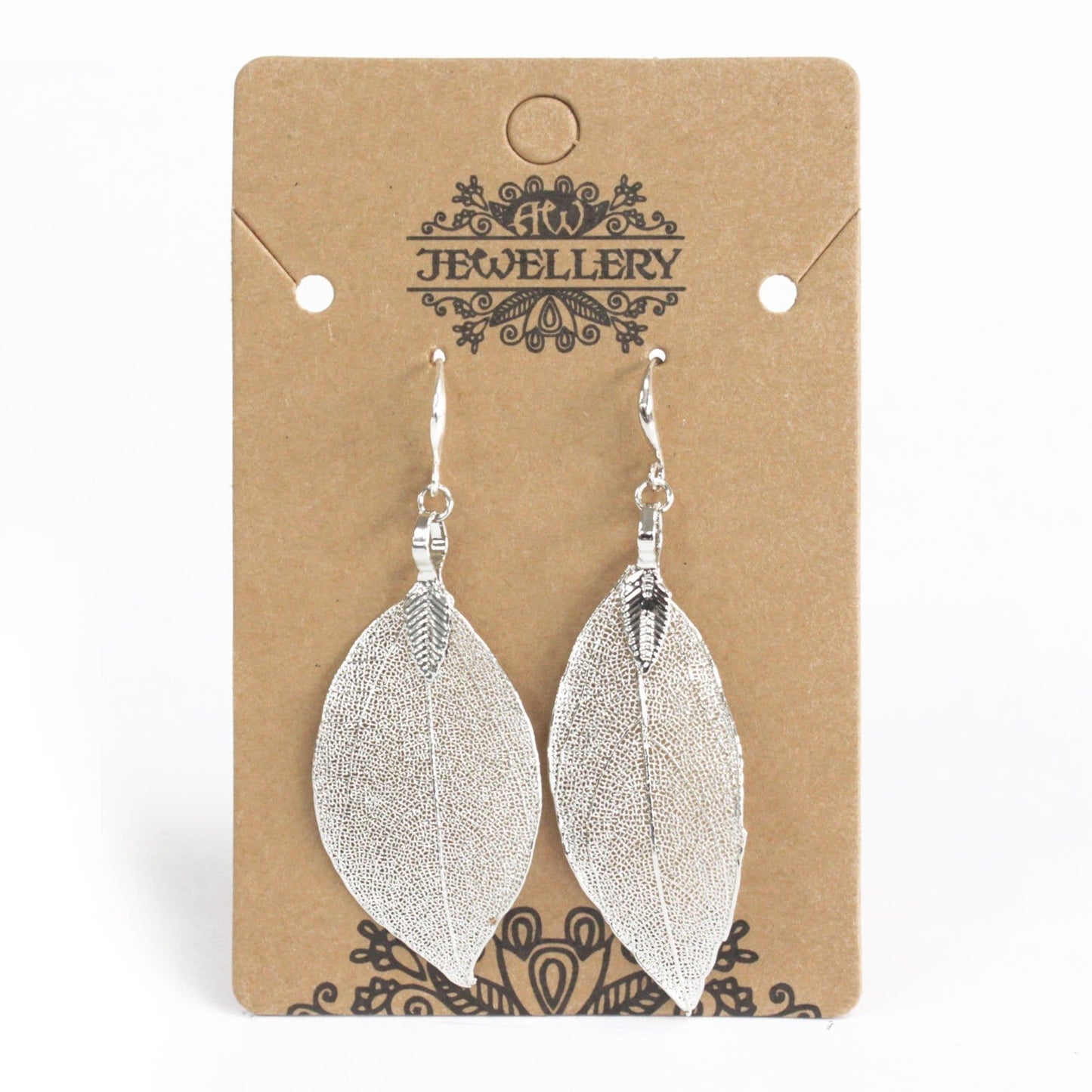 Earrings - Bravery Leaf - Silver - ShopGreenToday
