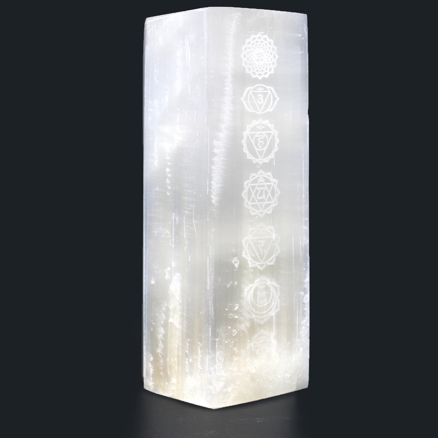 Natural Selenite Block Lamp