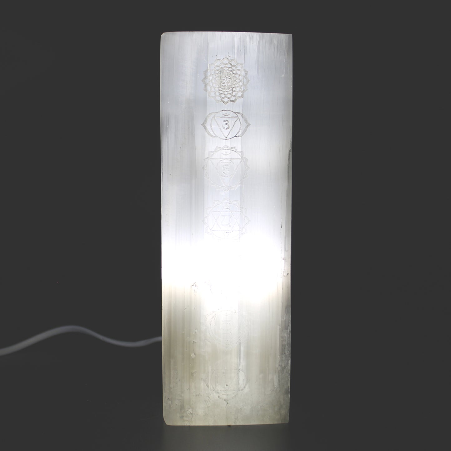 Natural Selenite Block Lamp