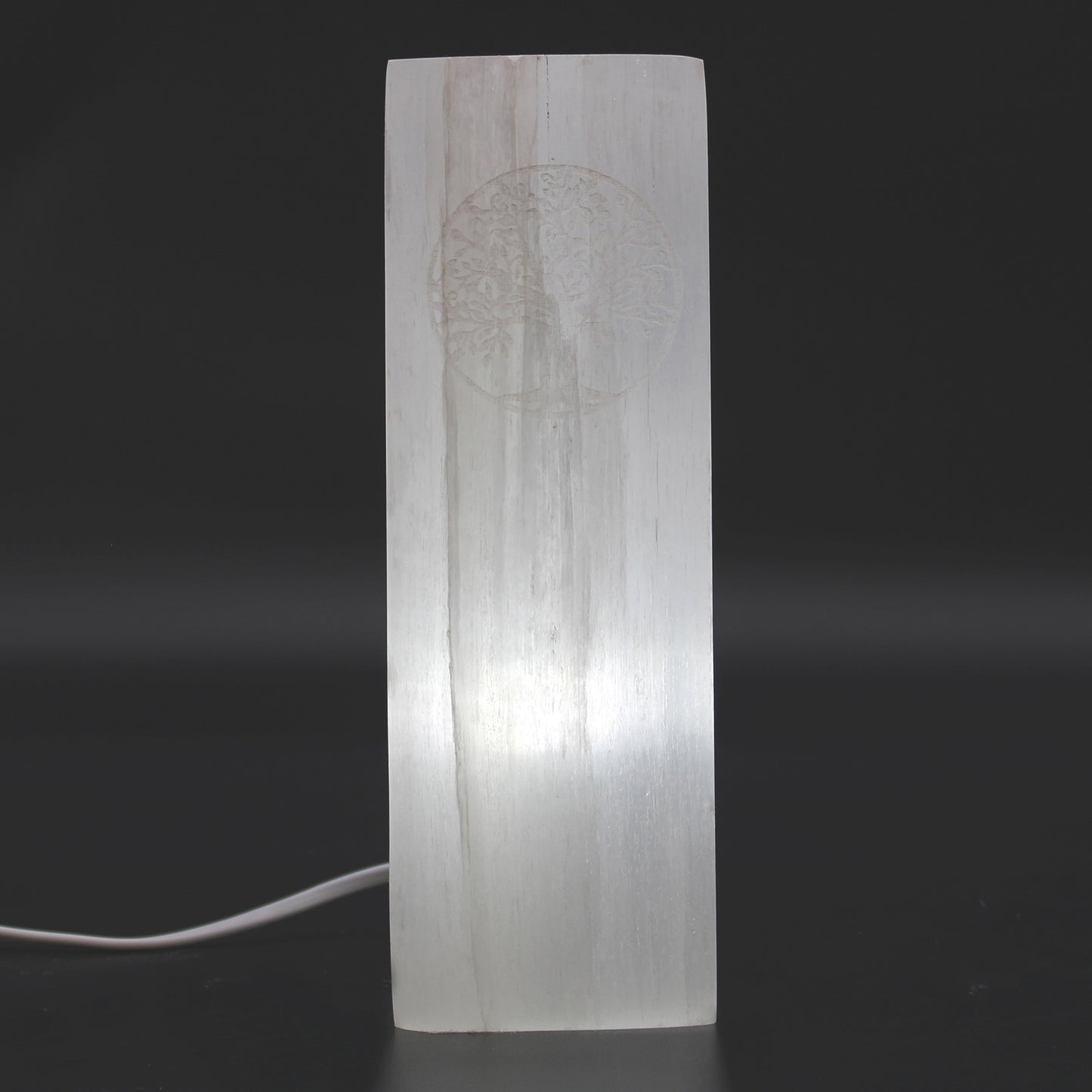 Natural Selenite Block Lamp