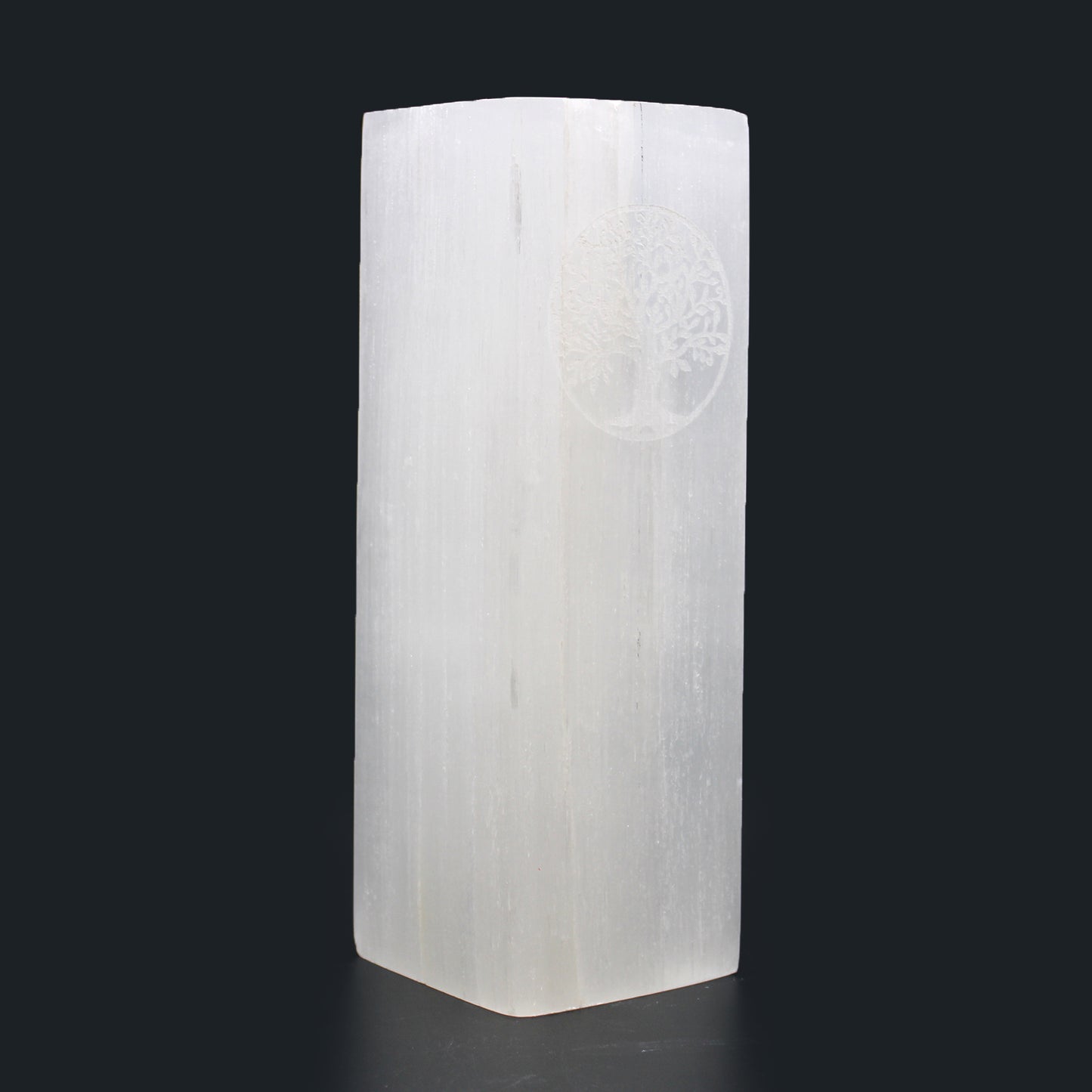 Natural Selenite Block Lamp