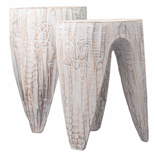 Interlocking Wooden Tribal Tables / Stools - Large