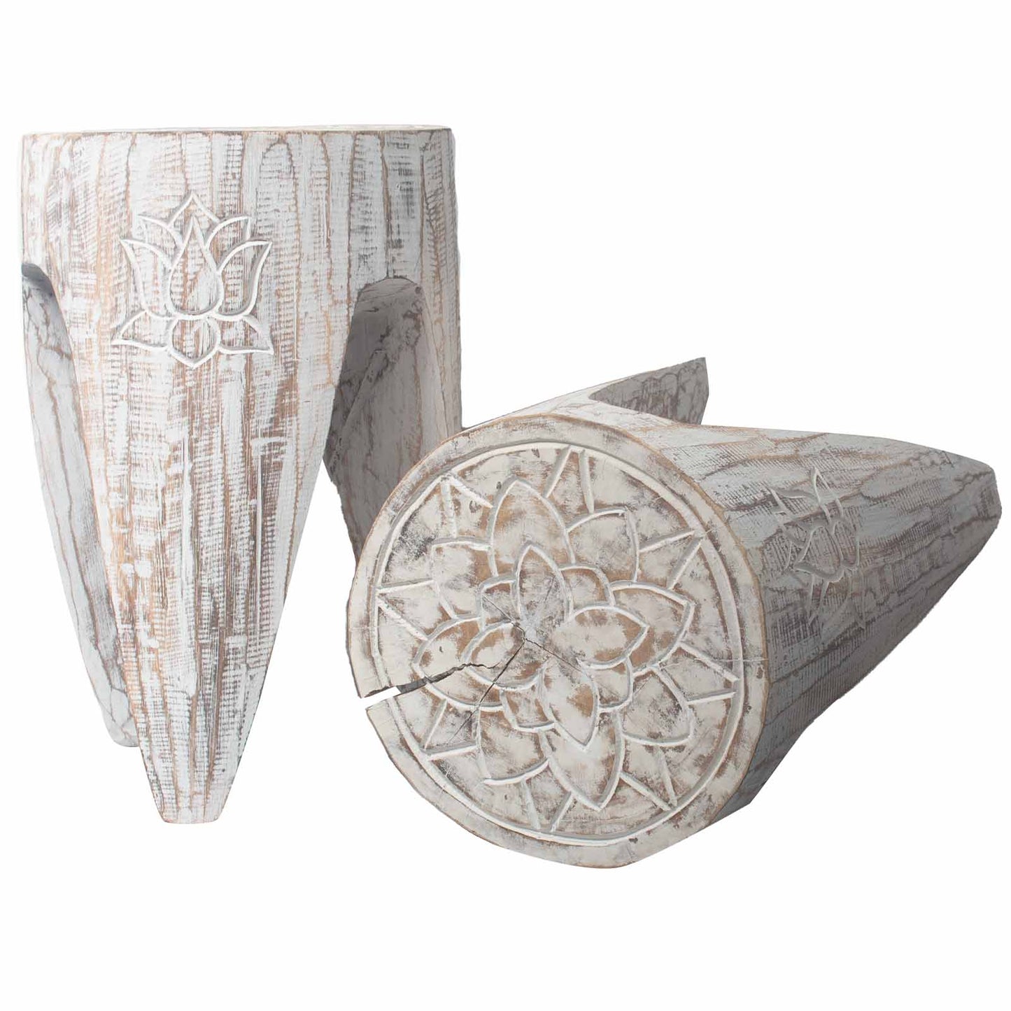 Interlocking Wooden Tribal Tables / Stools - Large