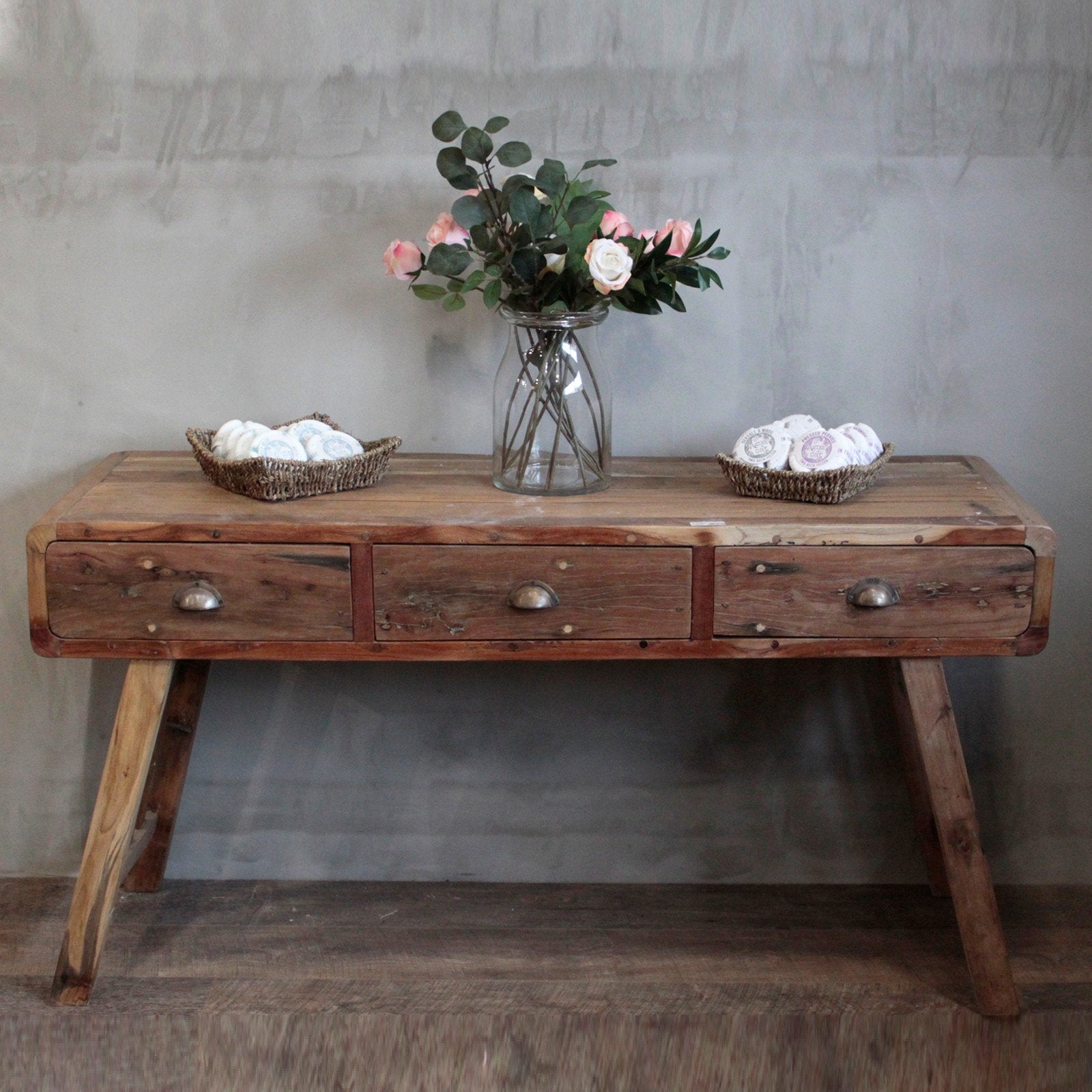 Console Table - Recycled Wood - 150 x 50 x 80cm - ShopGreenToday