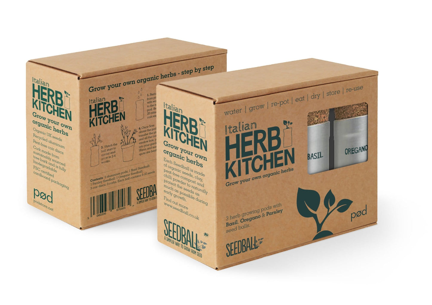 Italian Herb Kitchen Seedball Tin Kit | Set - ShopGreenToday