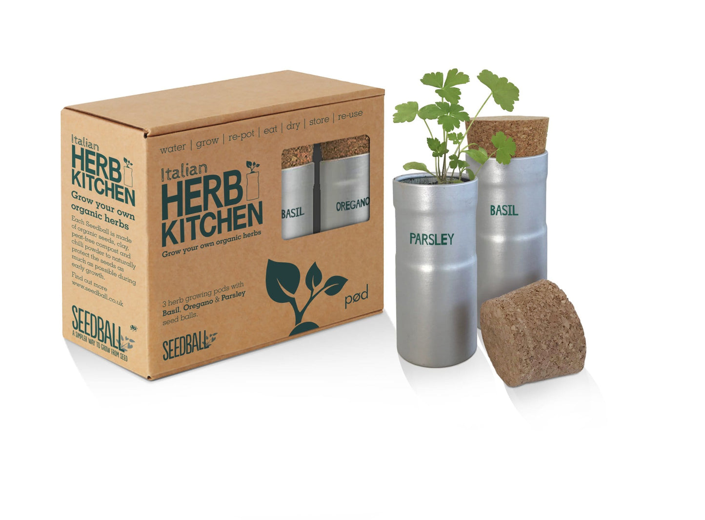 Italian Herb Kitchen Seedball Tin Kit | Set - ShopGreenToday
