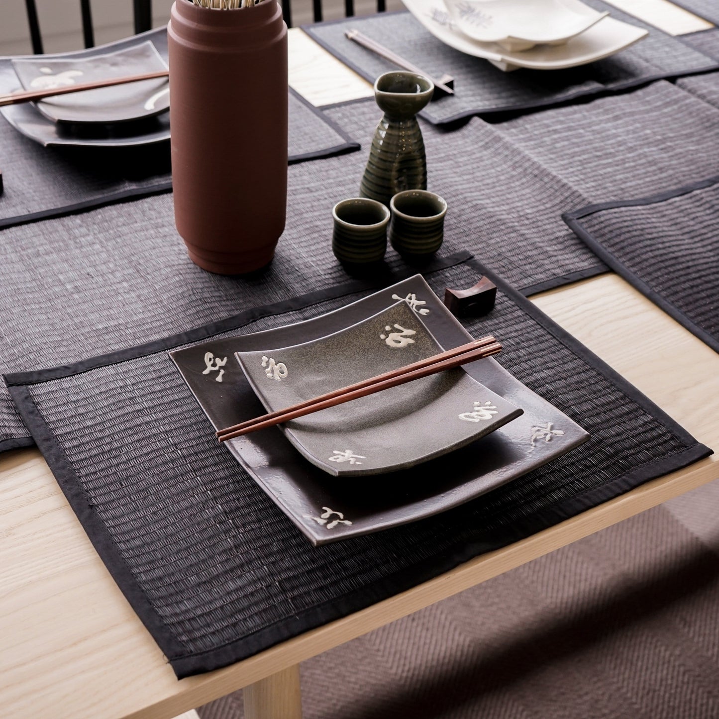 Black Reed Placemats - ShopGreenToday