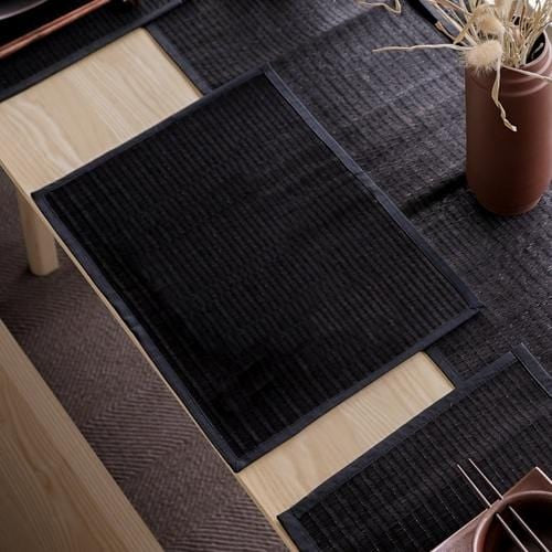 Black Reed Placemats - ShopGreenToday
