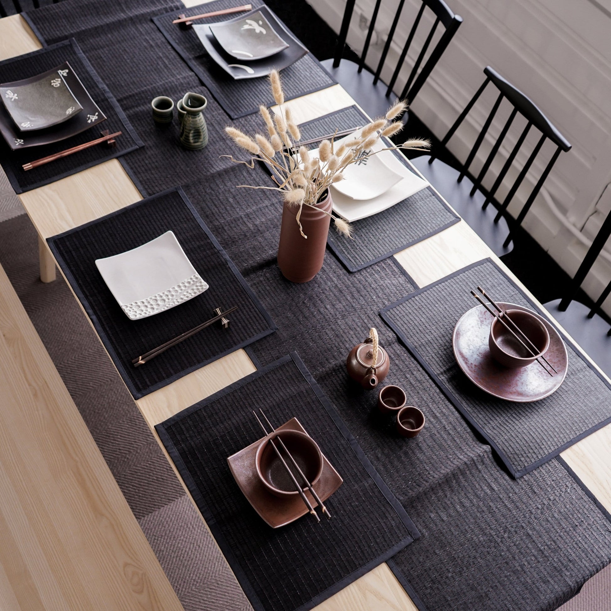 Black Reed Table Runner - ShopGreenToday