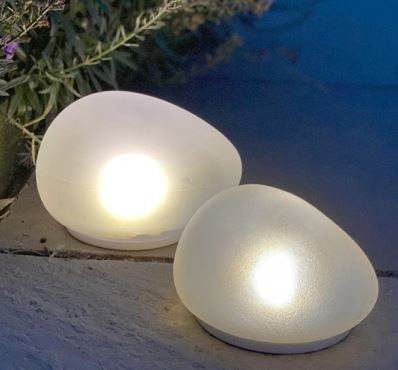 Solar Glass Glow Stone Pebbles - ShopGreenToday