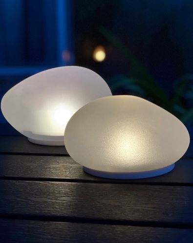 Solar Glass Glow Stone Pebbles - ShopGreenToday