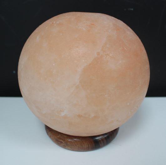 Himalayan Crystal Salt Lamp Ball - Big Wooden Base - ShopGreenToday