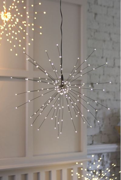 Hanging Remote Starburst Light 40cm - Black - ShopGreenToday
