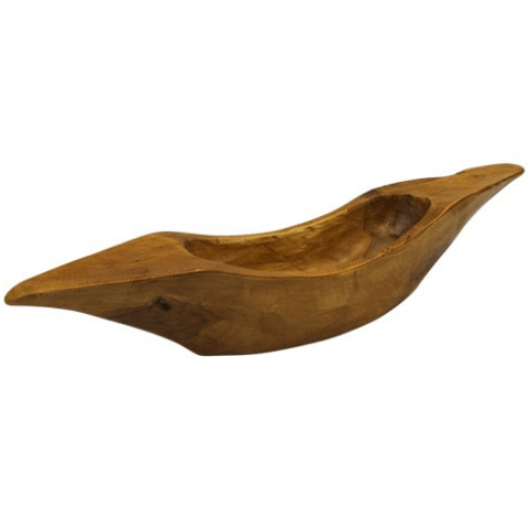 Teak Wood Greek Style Bowl - 45cm - ShopGreenToday