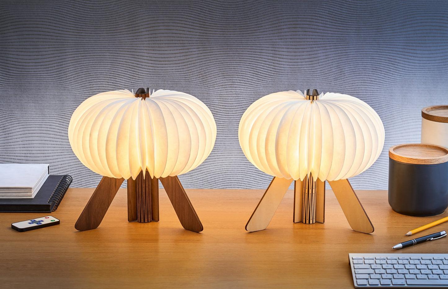 The R Space Lamp - Natural Walnut - ShopGreenToday