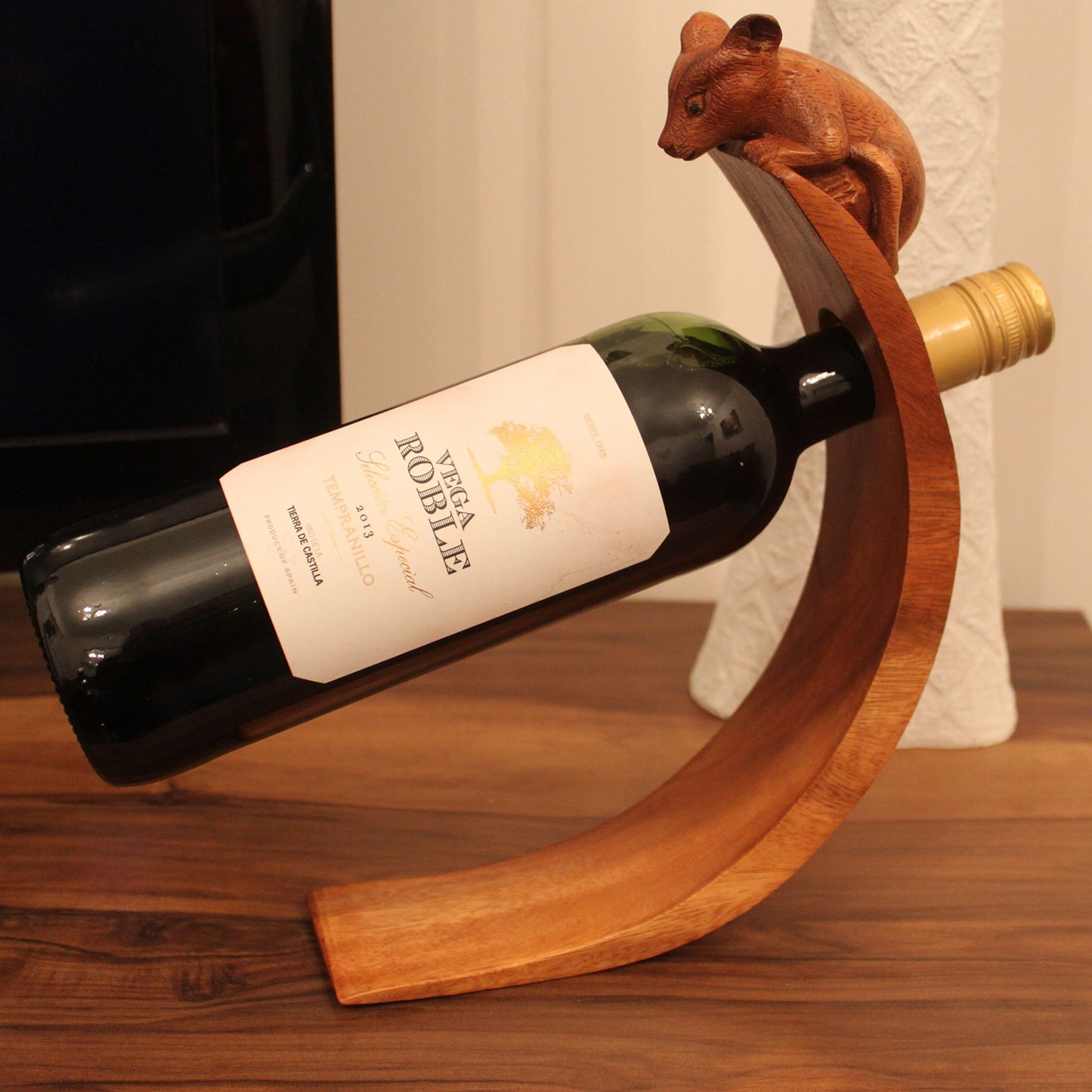 Suar Wood Balance Wine Holders - 26cm