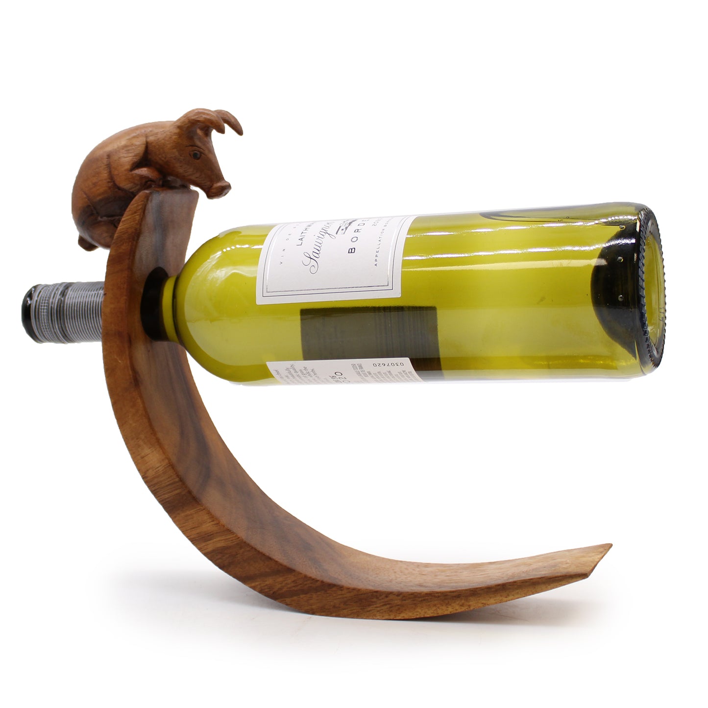 Suar Wood Balance Wine Holders - 6 x 20 x 27cm