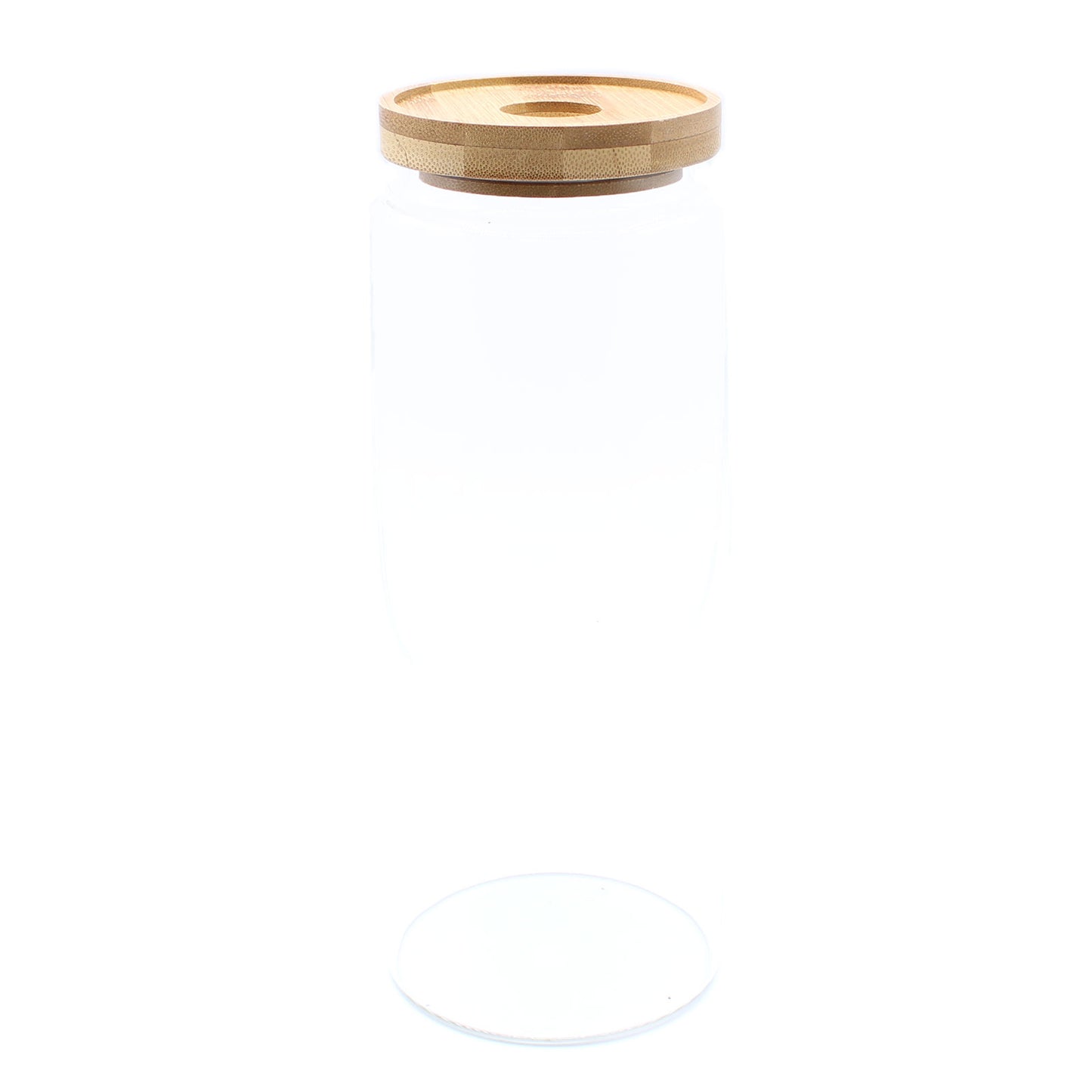 Cottage Bamboo Glass Jar - 20cm - ShopGreenToday