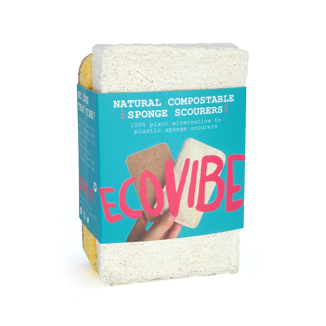 Compostable Sponge & Scourer Duo Pack