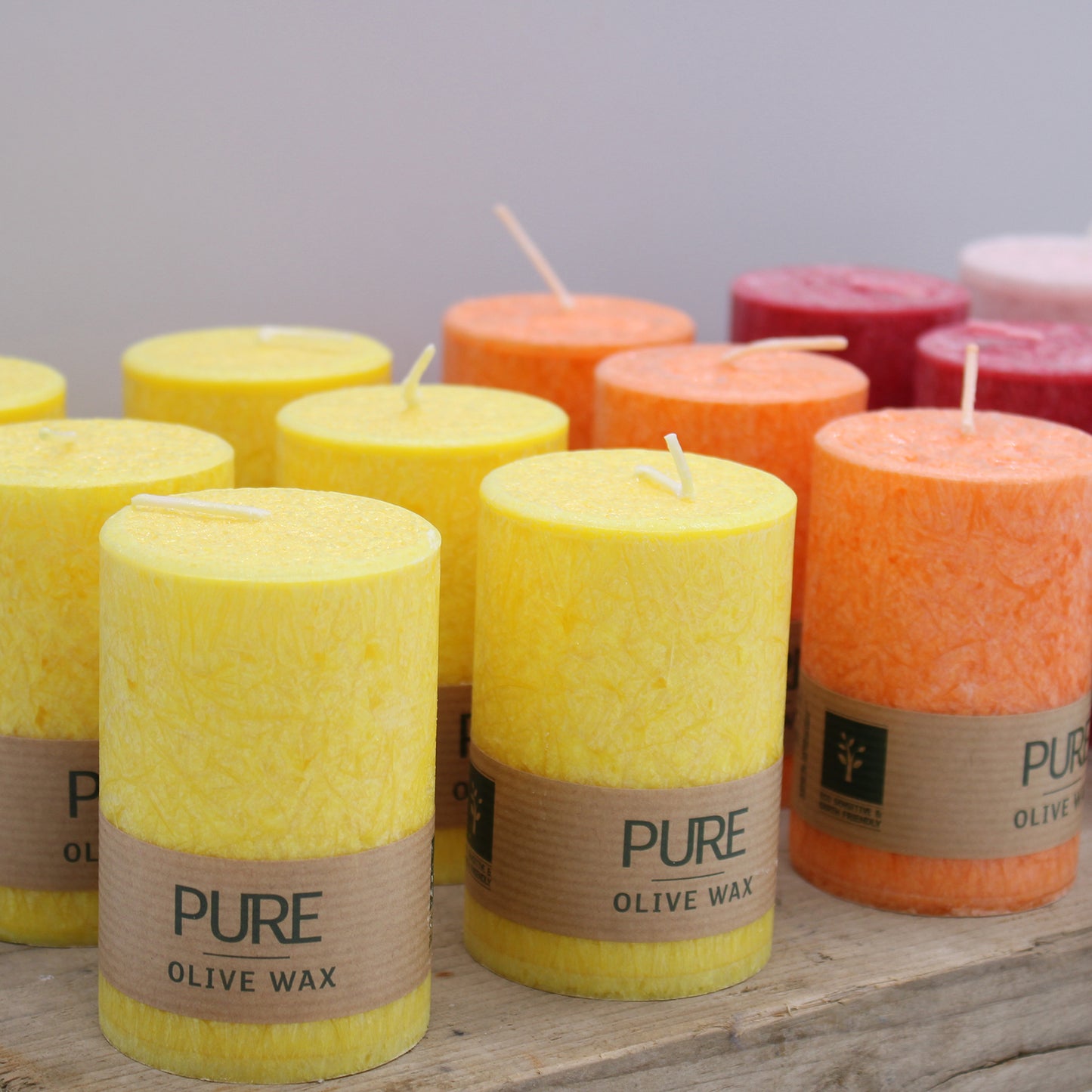 Vegan Pure Olive Wax Candles - 90 x 60