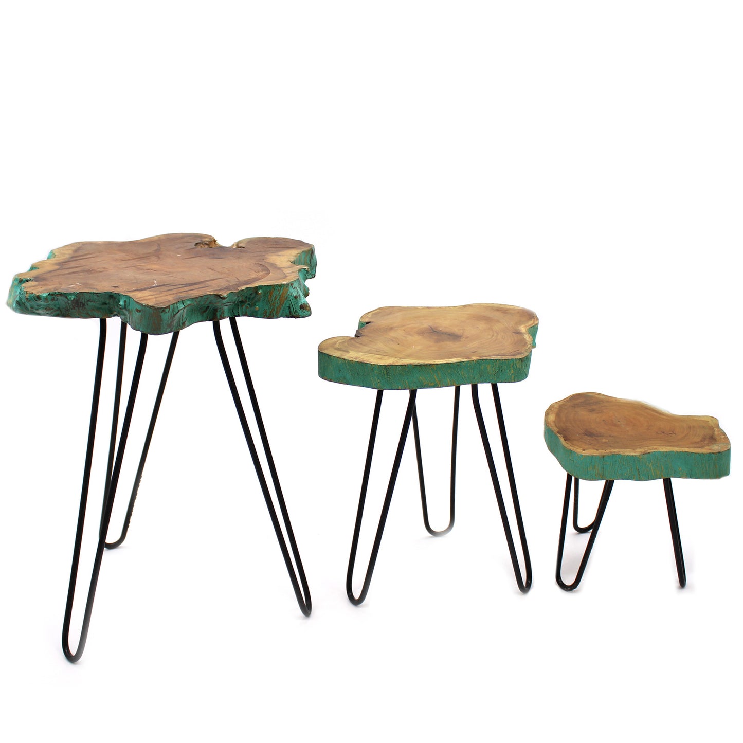 Set of 3 Gamal Wooden Plant Stands