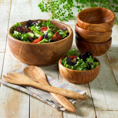 Salad Server Set - Racquet Shape - Sonokeling - ShopGreenToday